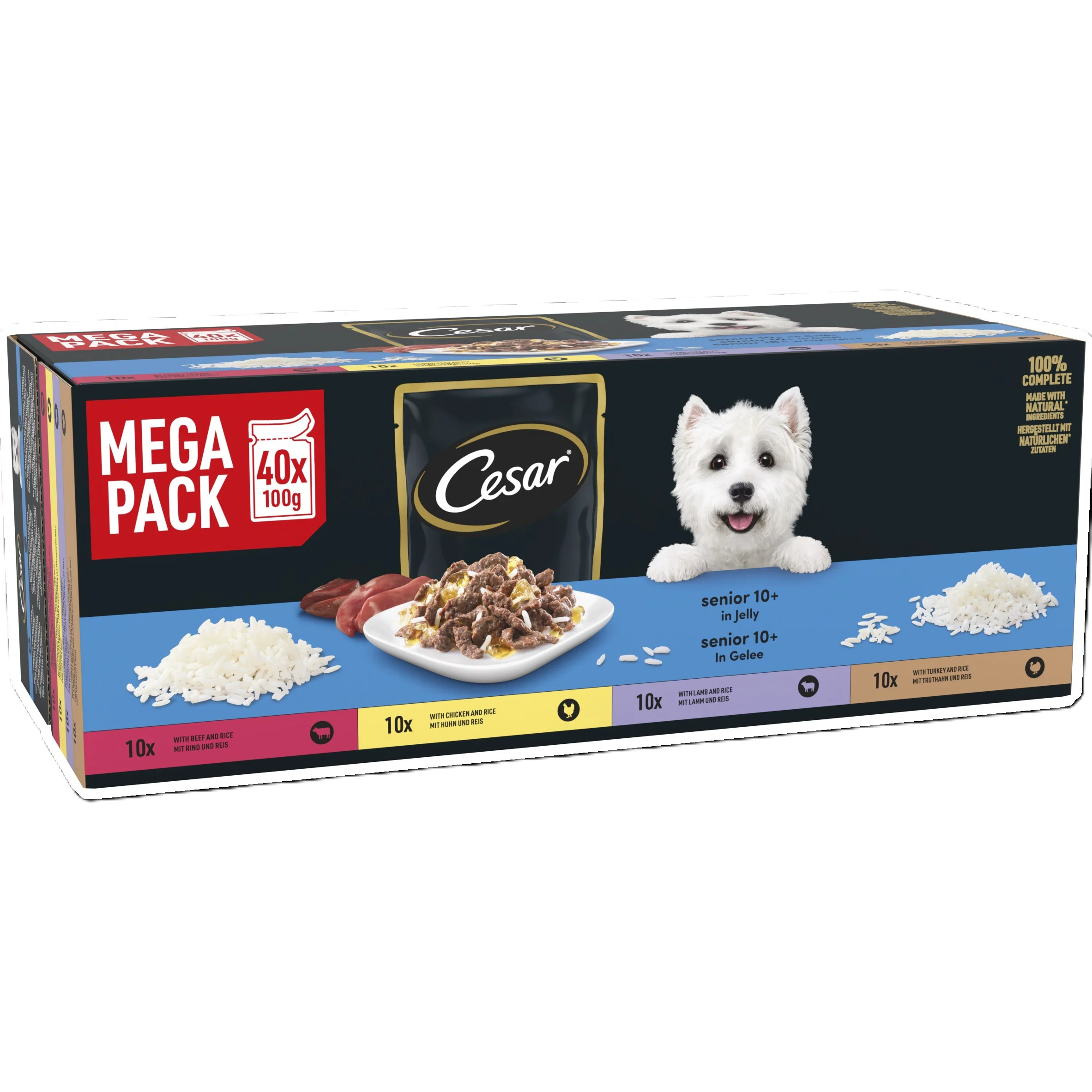 Crafted Cesar Senior Wet Dog Food Sauce Selection in Gravy Classic