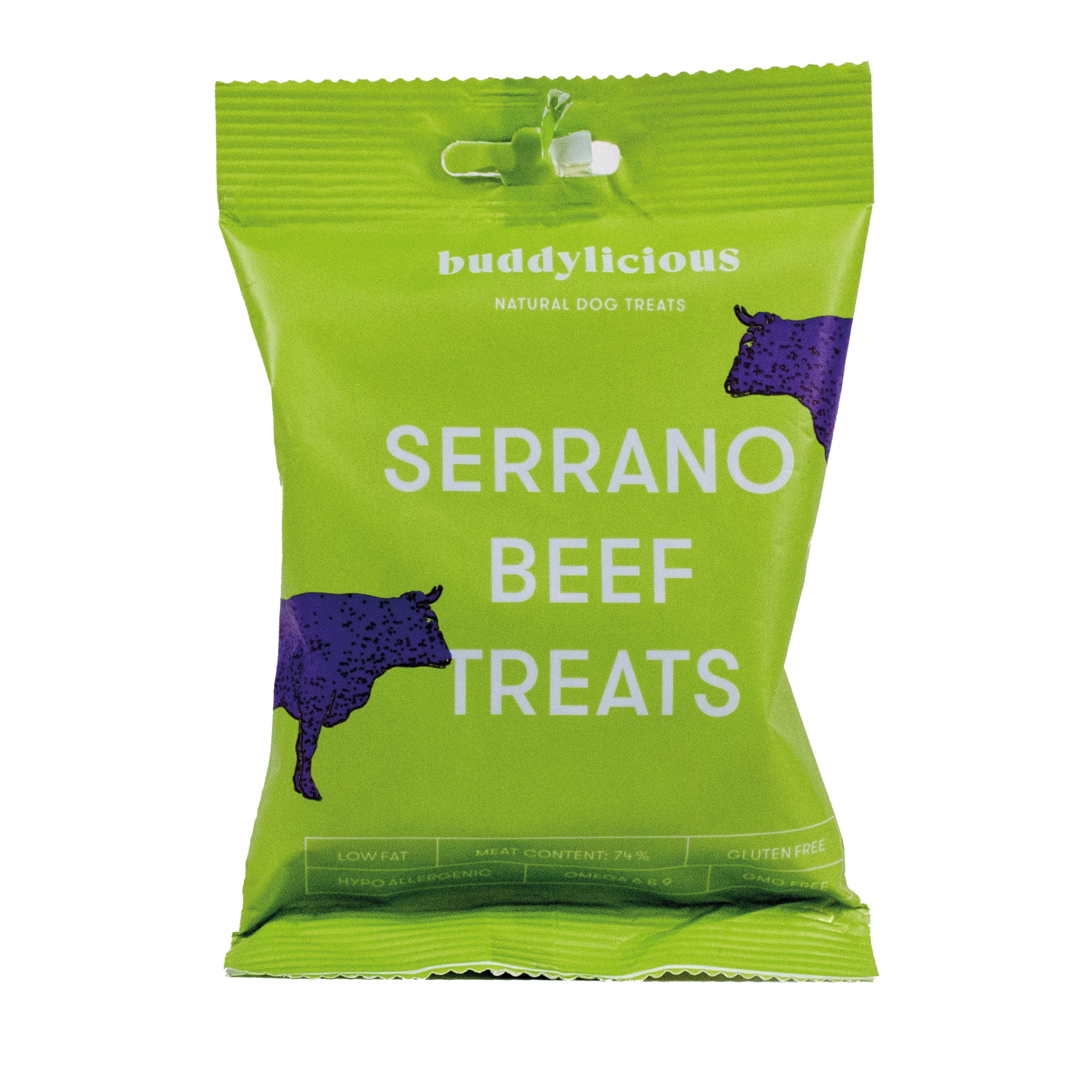 Specialty Buddylicious Serrano Beef Dog Treats 100g Green