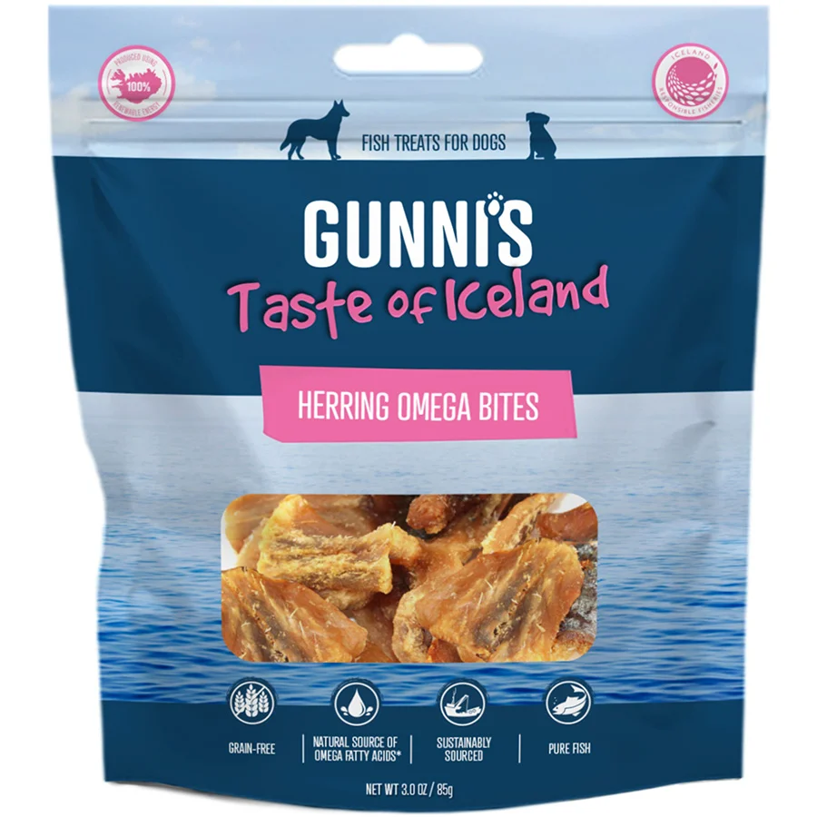 Reliable Gunni x27 s Herring Omega Bites Dog Treats 85g Elite