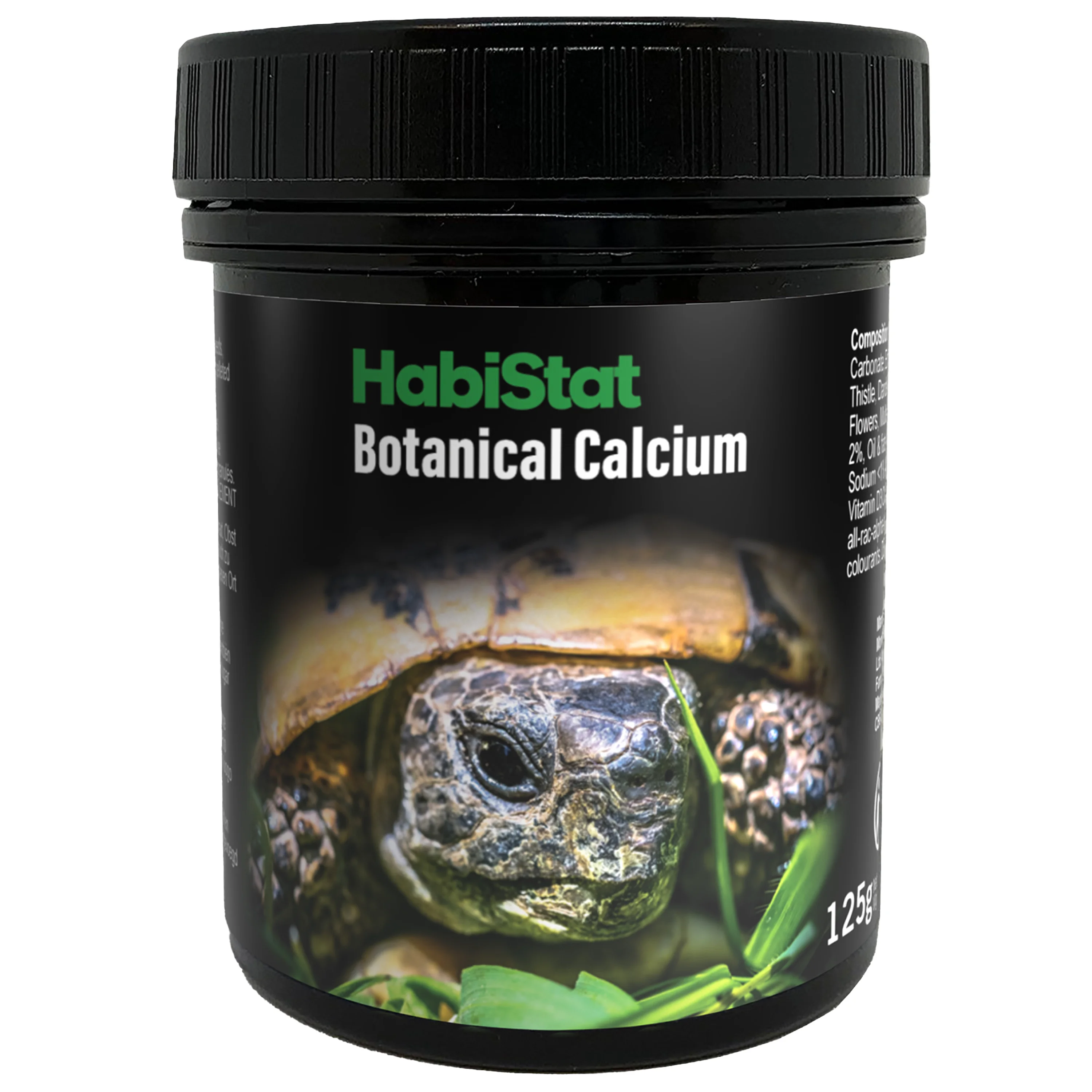 Exclusive HabiStat Botanical Calcium Reptile Supplement 125g User-Friendly