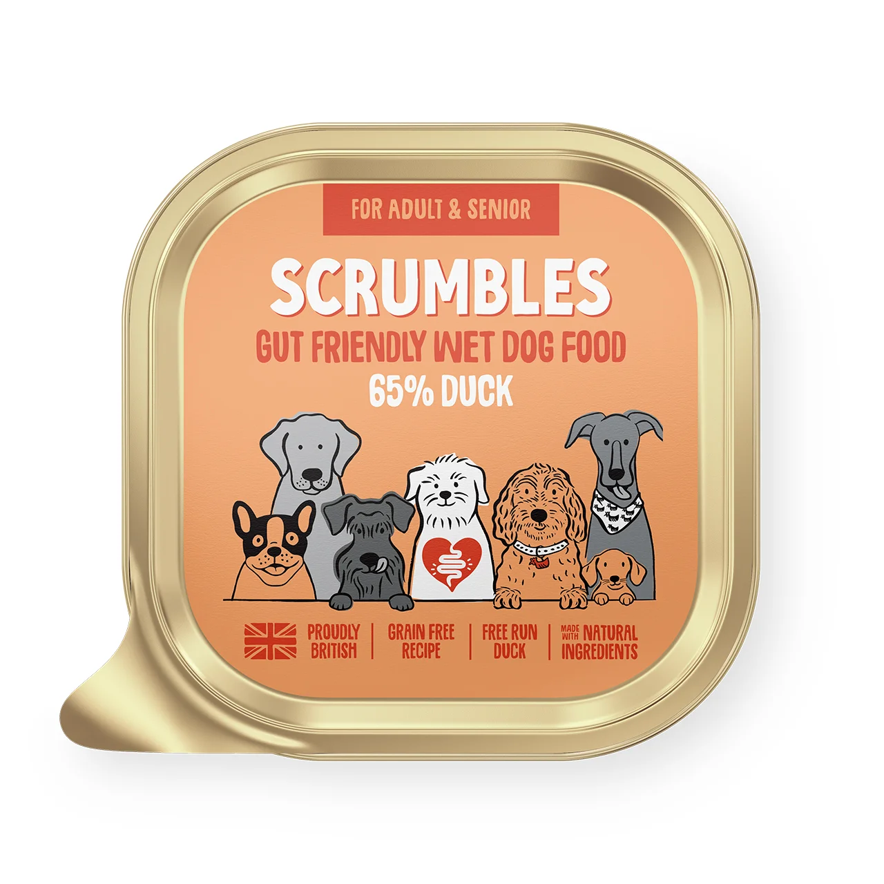 Professional Scrumbles Grain Adult Wet Dog Food Duck Sustainable