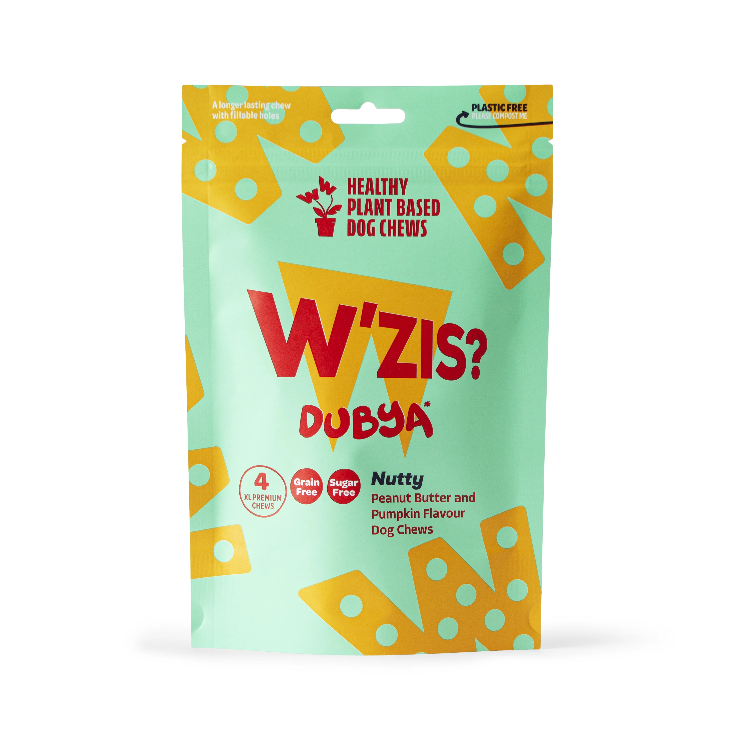 Stylish W x27 ZIS Long Lasting Nutty Dubya Healthy Dog Chew Treat x4 150g Fast