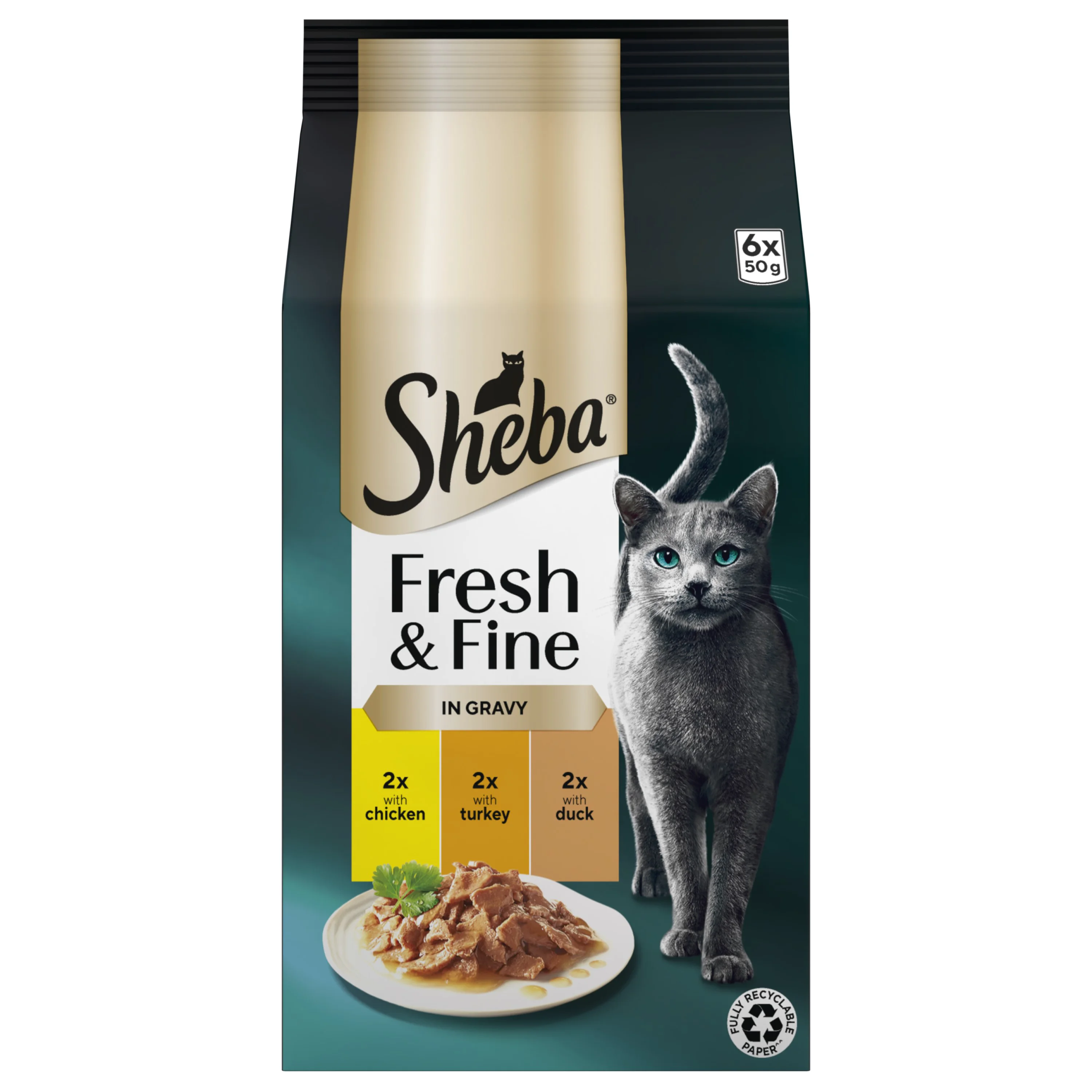 Top-Quality Sheba Fresh Fine Adult Wet Cat Food Chicken Turkey In Gravy High-Performance