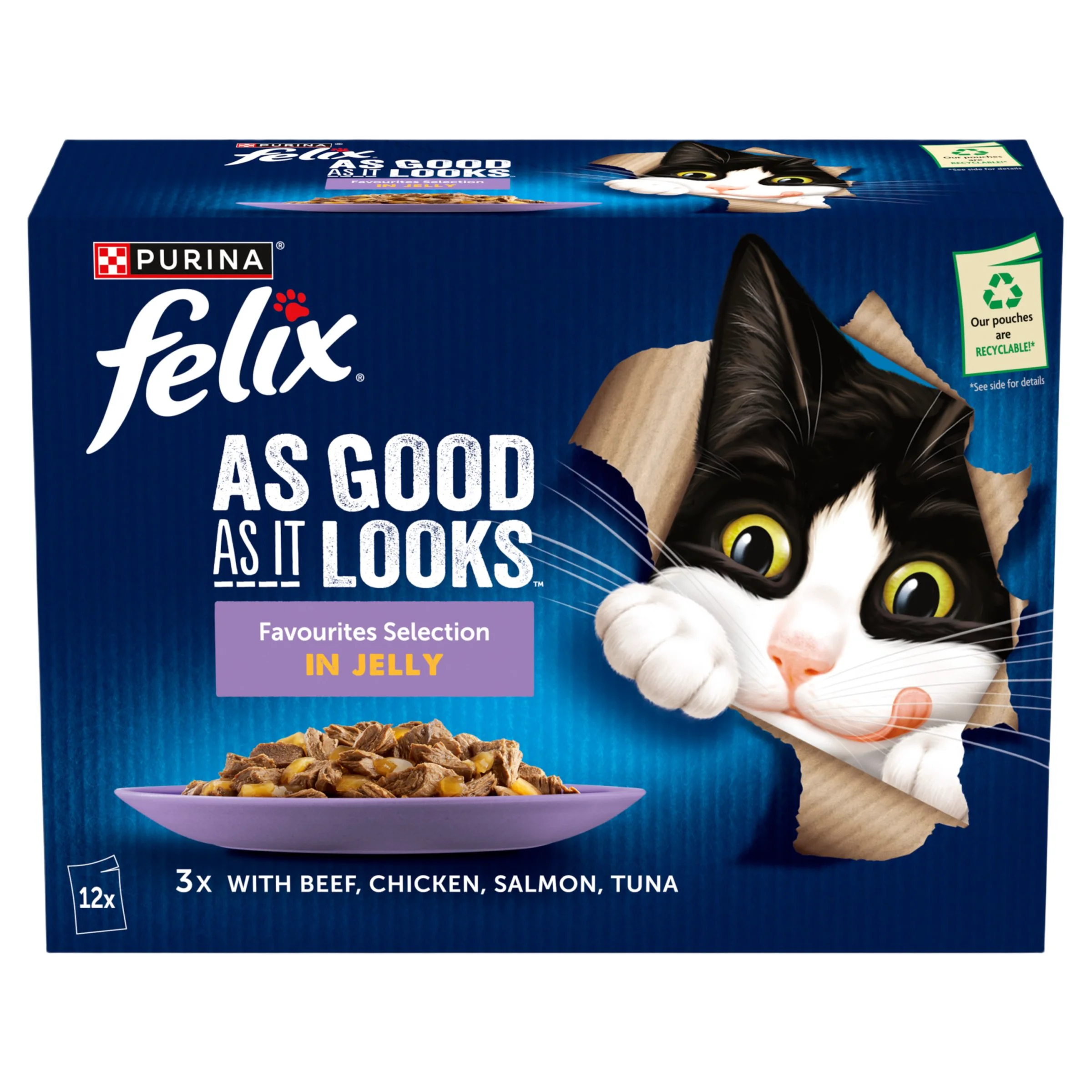Authentic Felix As Good As it Looks Adult Wet Cat Food Favourites In Jelly Fashionable