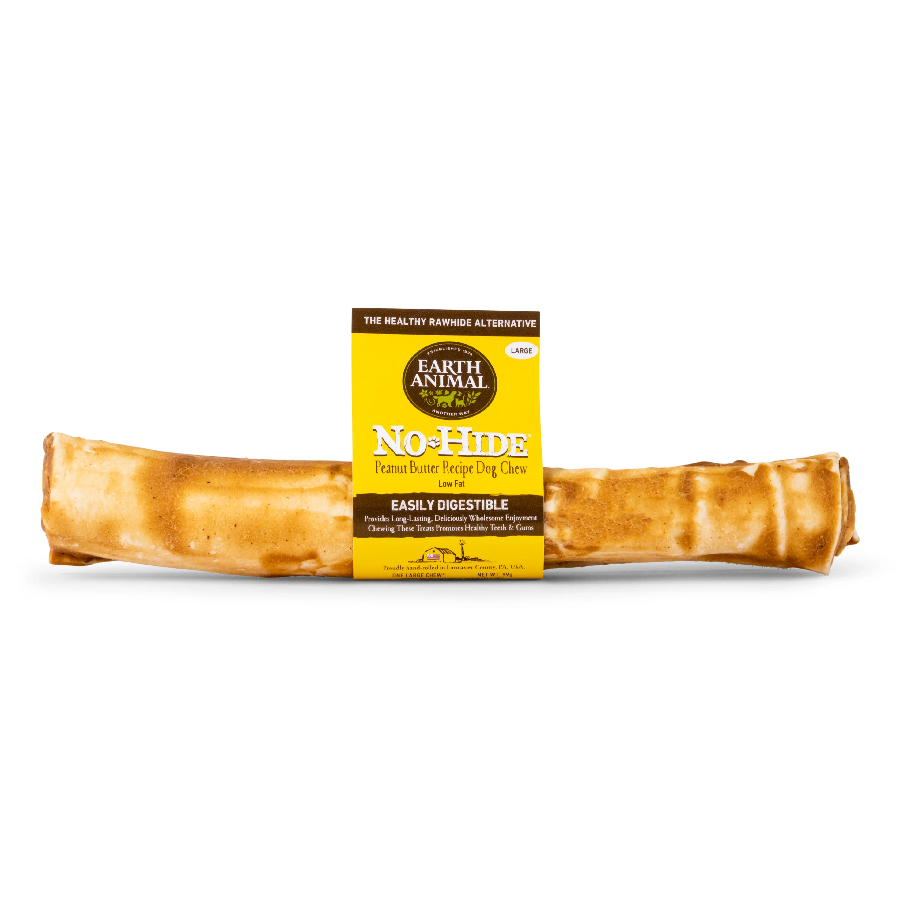 Lightweight Earth Animal No-Hide Dog Treat Chew Peanut Butter Large Versatile