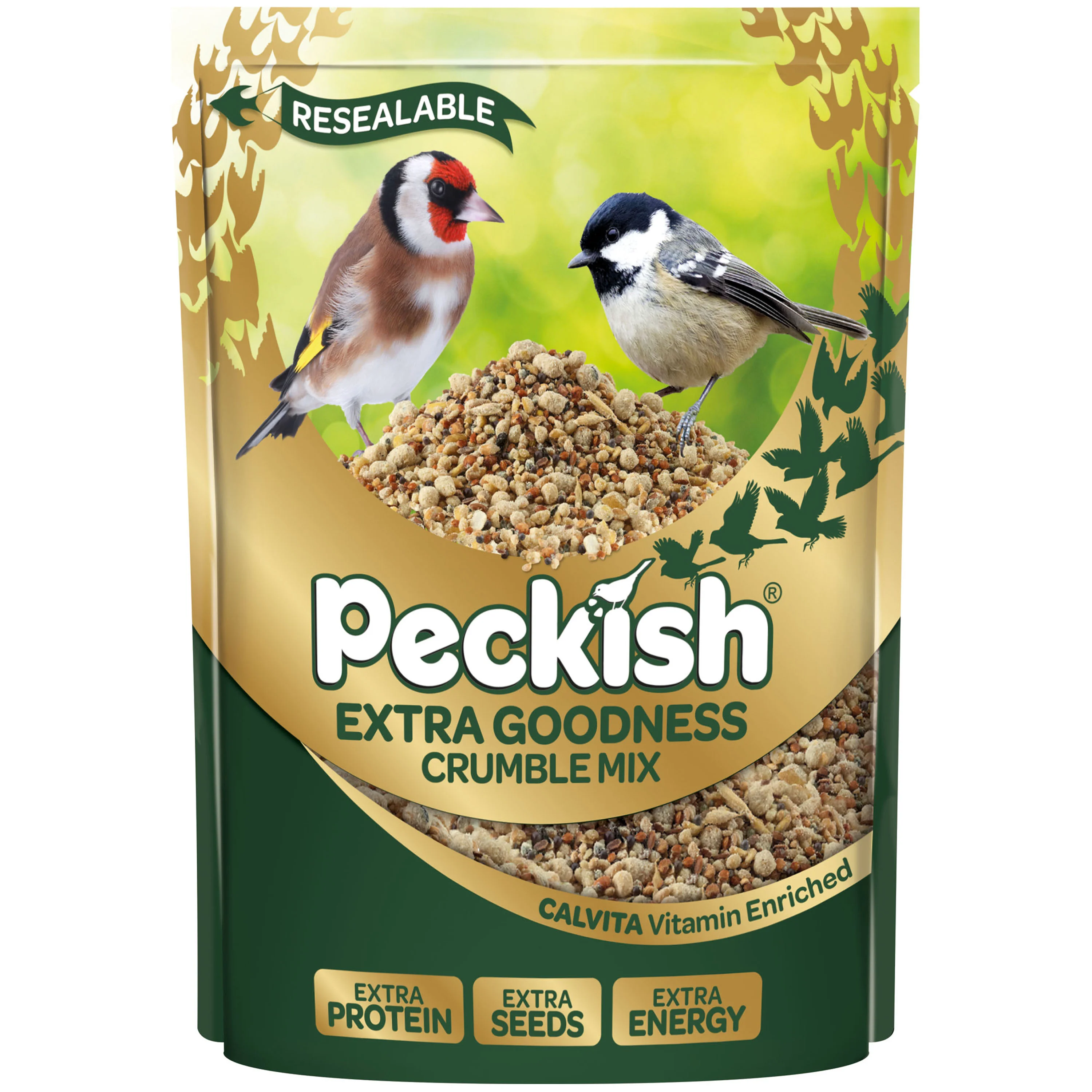 Dependable Peckish Extra Goodness Crumble Mix Wild Bird Food 1kg Premium