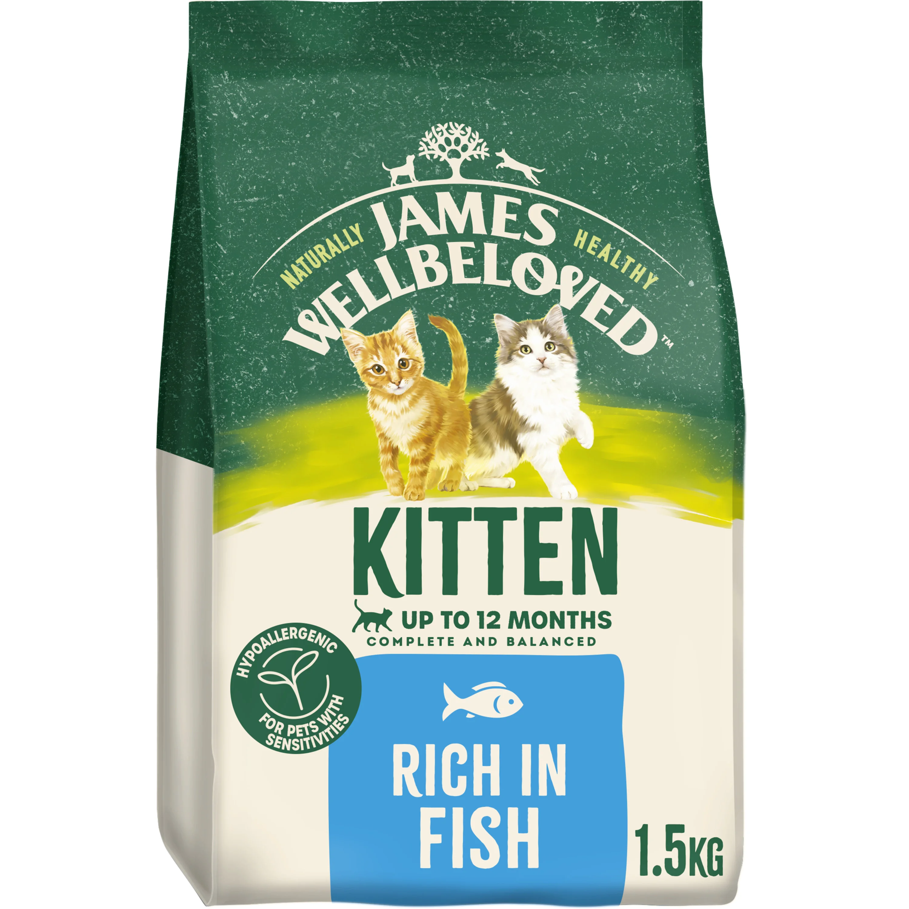 Outstanding James Wellbeloved Kitten Dry Cat Food Fish 1.5kg Comfortable