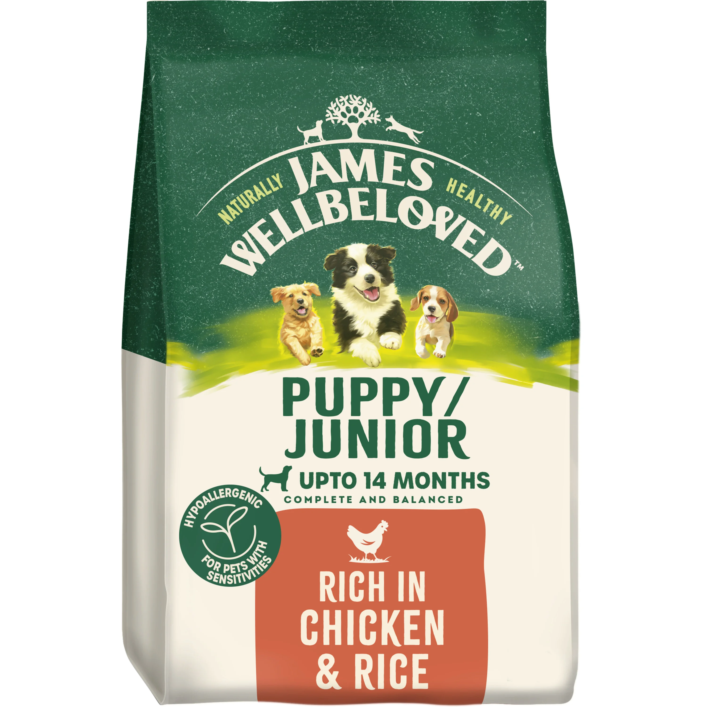 Quality James Wellbeloved Puppy Junior Dry Dog Food Chicken Rice Responsible