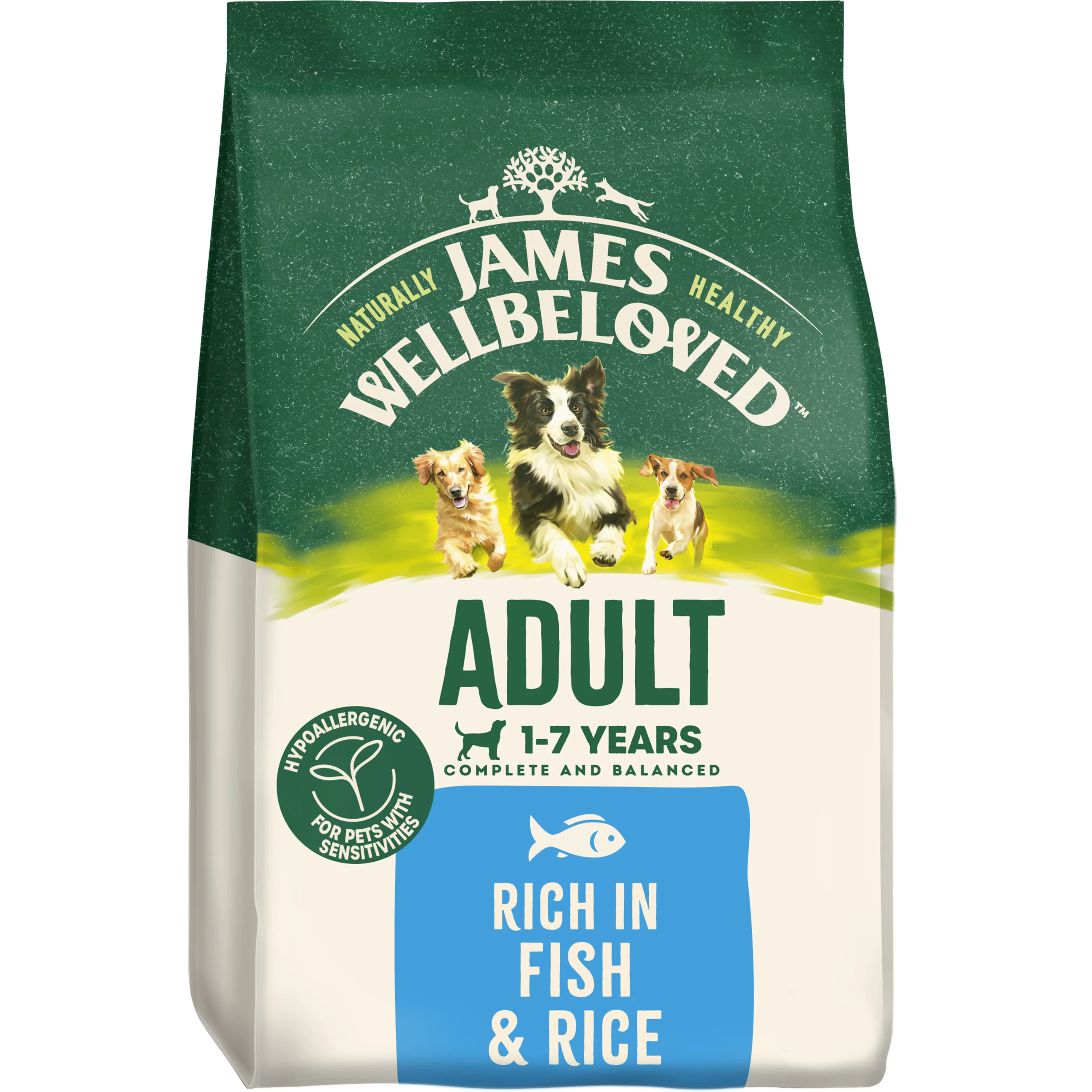 Contemporary James Wellbeloved Adult Dry Dog Food Fish Rice 2kg Authentic