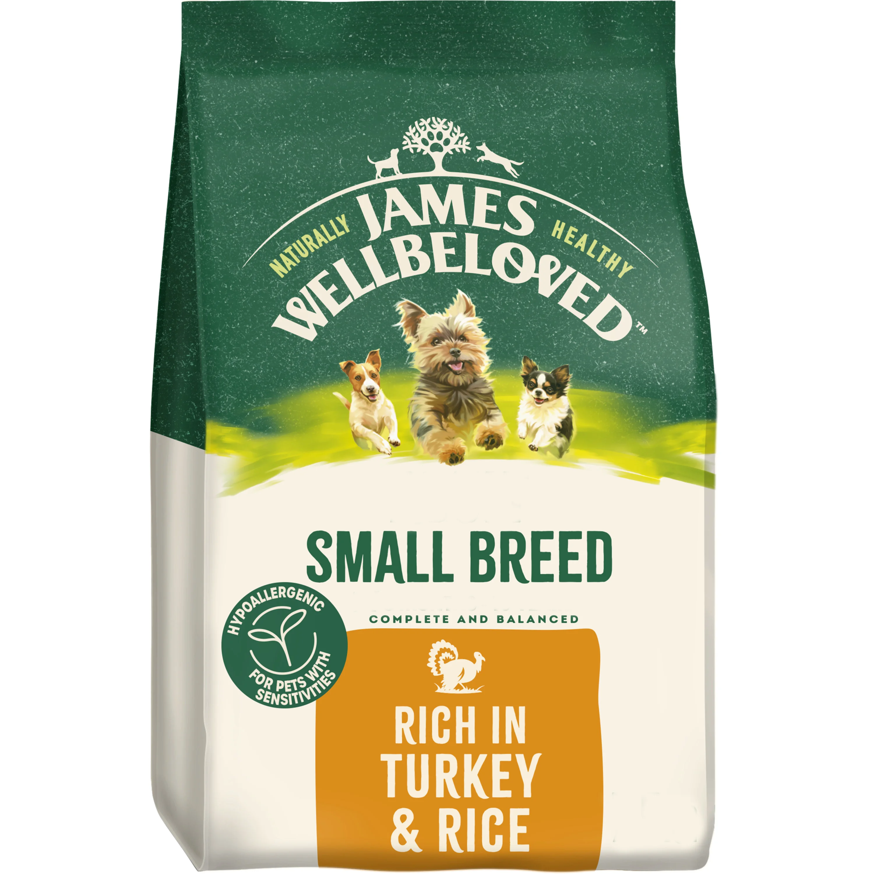 Exceptional James Wellbeloved Small Breed Adult Dry Dog Food Turkey Rice World-Class